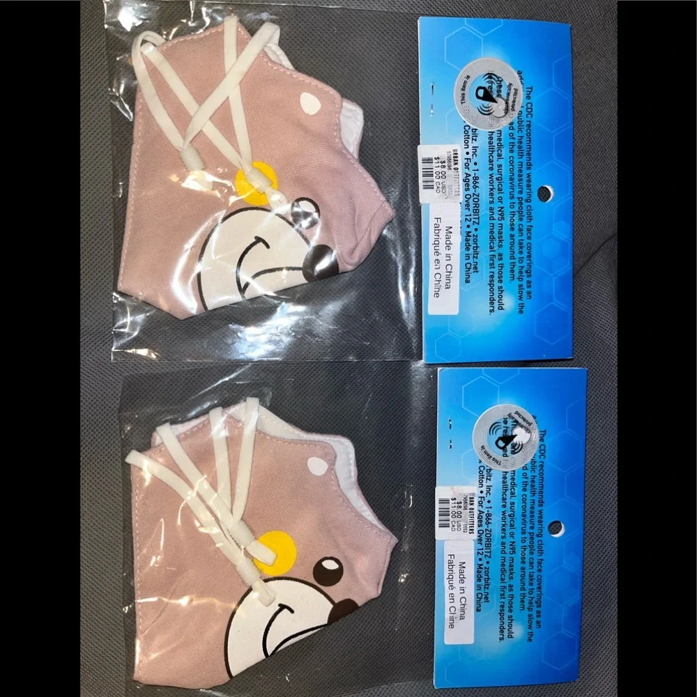 Urban Outfitters bear face mask NWT BUNDLE OF 2